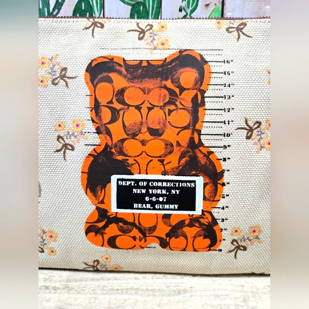 Coach Orange and Brown Clutch - Picture 4 of 14
